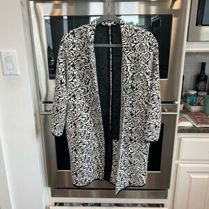 Philosophy Black and White Rose Cardigan, size S